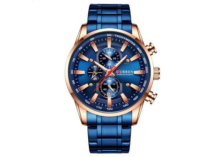 Мужские часы Curren 8351 Blue-Cuprum