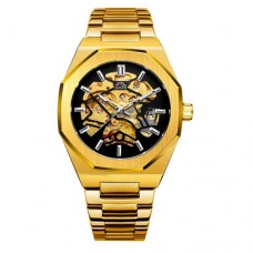 Мужские часы Gusto Skeleton Gold-Black