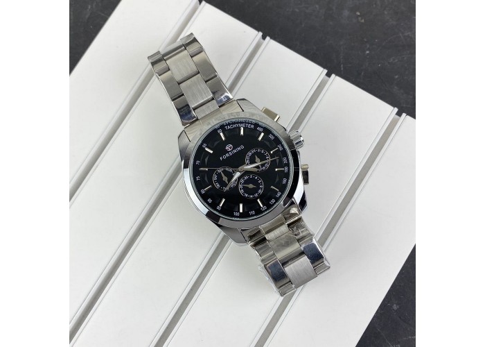 Мужские часы Forsining S899 Silver-Black