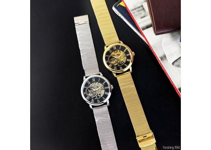 Мужские часы Forsining 1040 Gold-Black