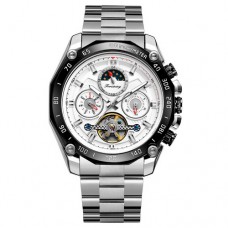 Мужские часы Forsining 6913 Silver-White-Black