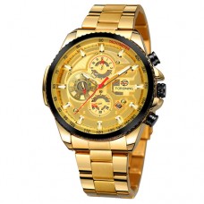 Мужские часы Forsining 6909 Gold-Black-Gold