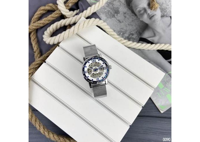 Женские часы Forsining GMT1201 Silver-Blue