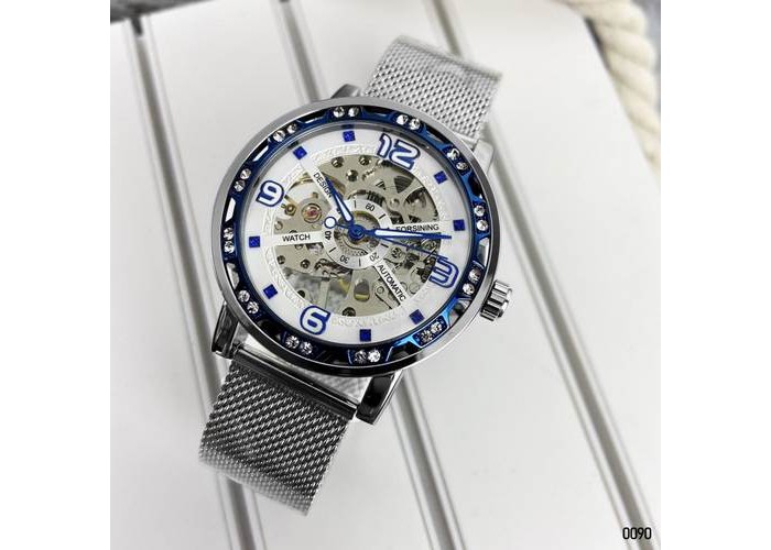 Женские часы Forsining GMT1201 Silver-Blue