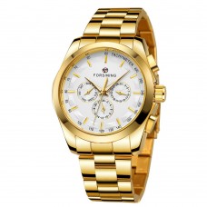 Мужские часы Forsining S899 Gold-White