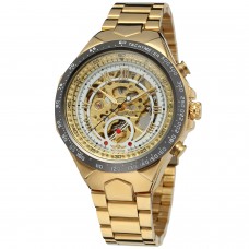 Мужские часы Winner 8067 Gold-Black-White Red Cristal