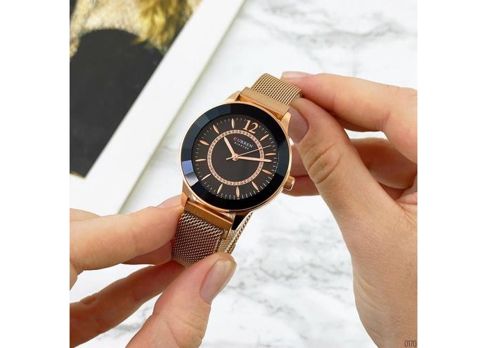 Женские часы Curren 9066 Gold-Black