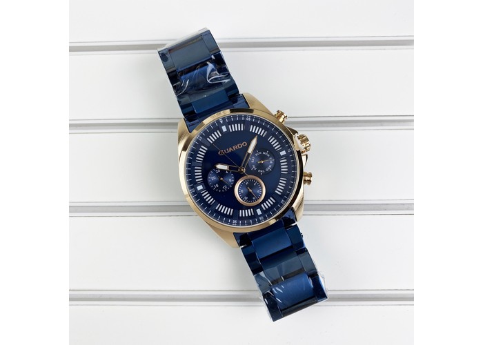 Мужские часы Guardo 011123-4 Blue-Cuprum