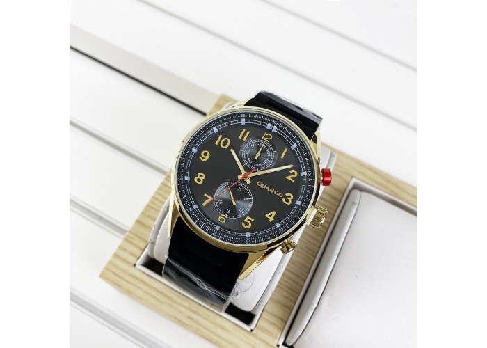 Мужские часы Guardo 11269-3 Black-Gold