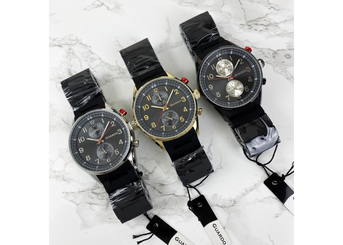Мужские часы Guardo 11269-3 Black-Gold