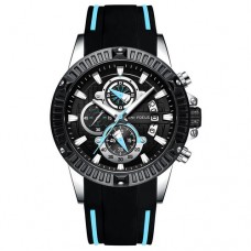 Мужские часы Mini Focus MF0244G Black-Silver-Turquoise